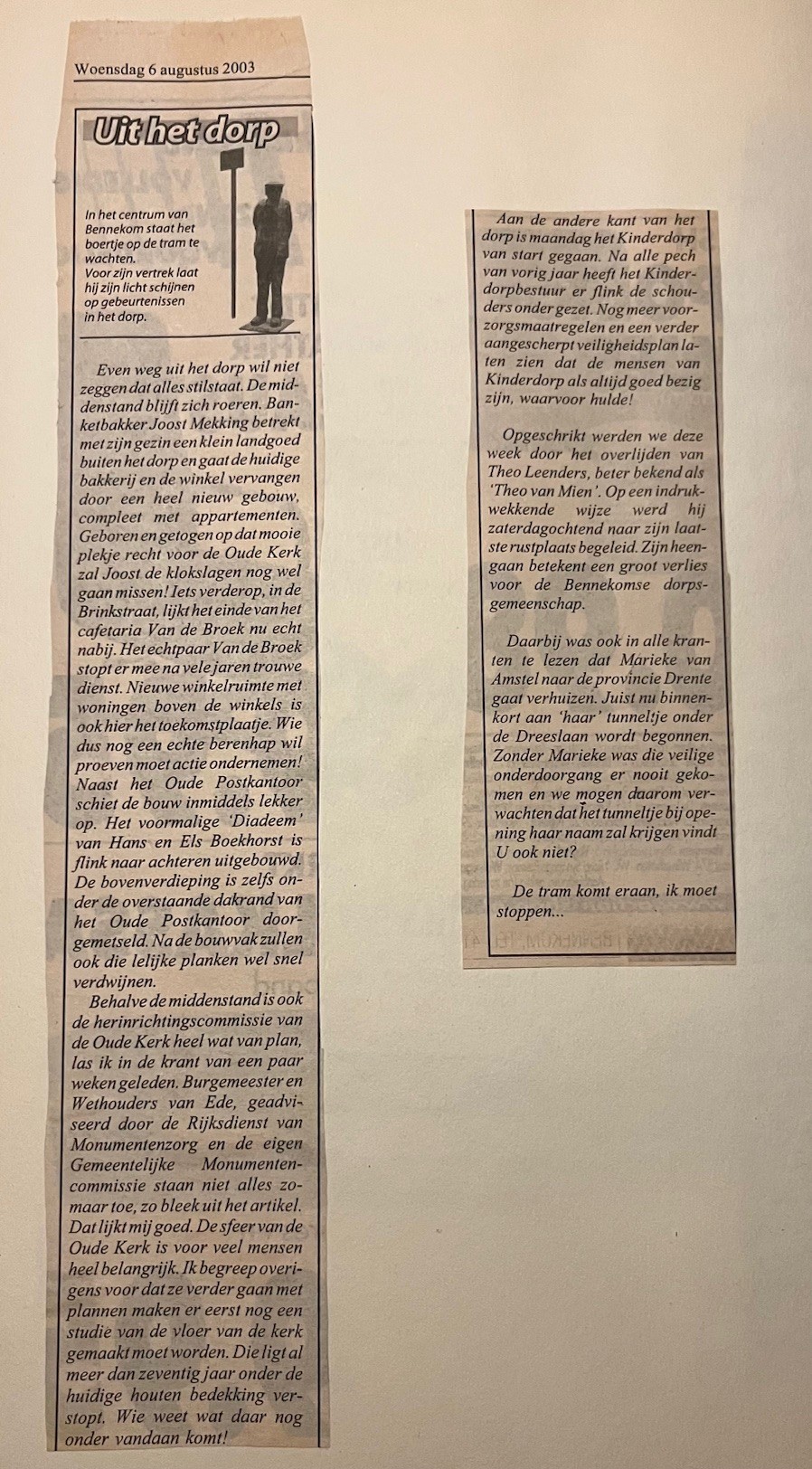 Boertje eerste augustus 2003 Bennekoms Nieuwsblad