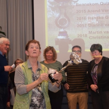 Jet van den Broek trofee Nieuwjaarsreceptie HVOB 2019 Bennekom Quiz