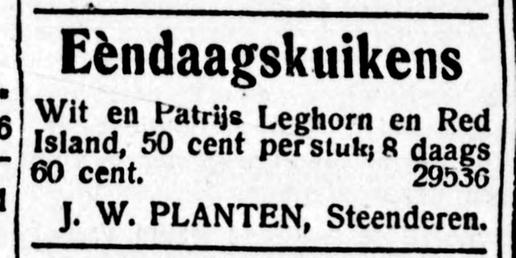 advertentie Planten
