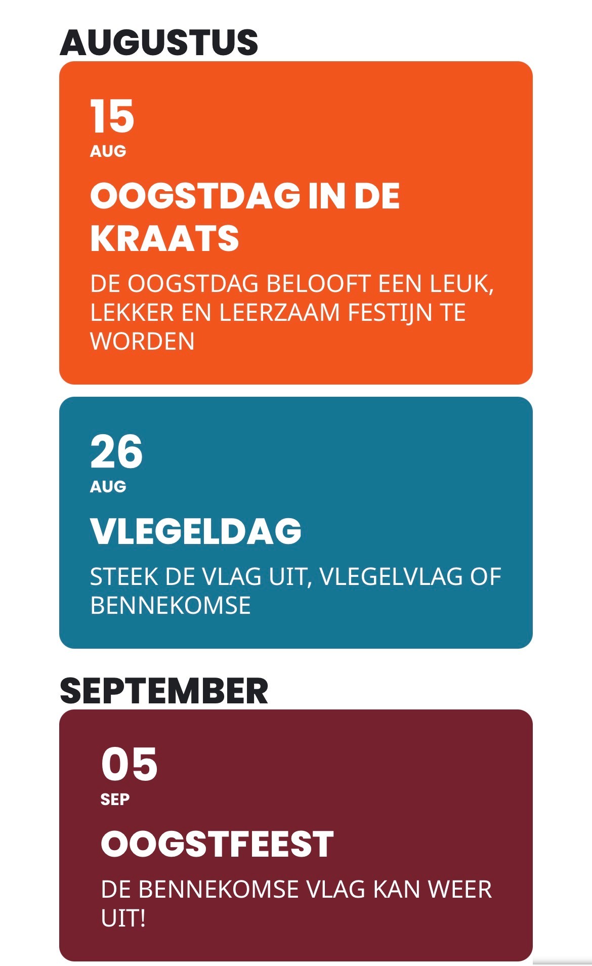 oogstdagen 2026 Bennekom